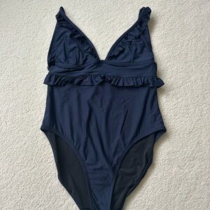 J. Crew Deep V One Piece- Size 12